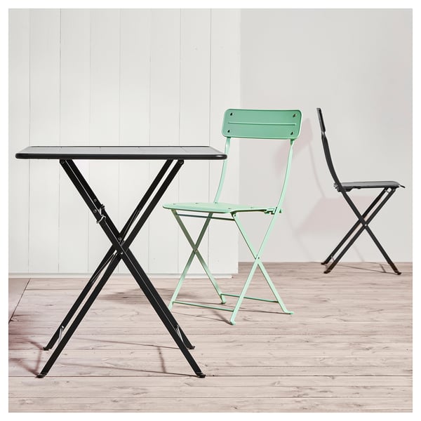 SUNDSÖ table, anthracite outdoor, 65x65 cm