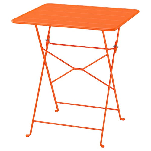 SUNDSÖ - Table, bright orange outdoor,65x65 cm