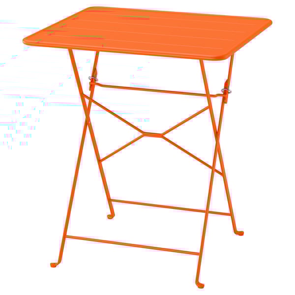 SUNDSÖ table, bright orange outdoor, 65x65 cm