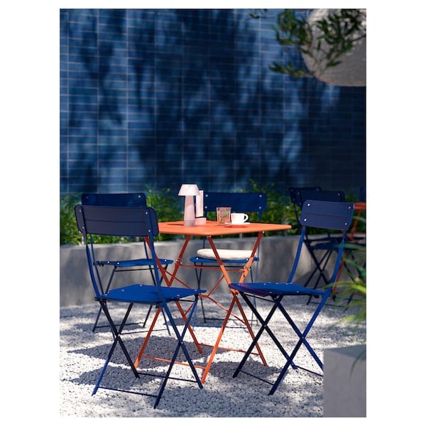 Ikea SUNDSÖ - Table, bright orange outdoor,65x65 cm