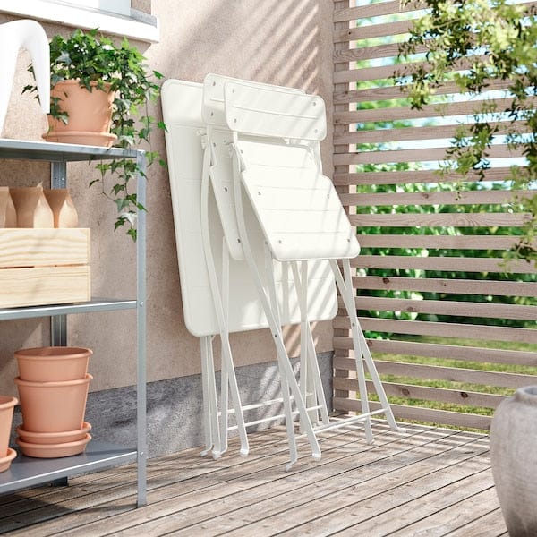 Ikea SUNDSÖ - Table, off-white outdoor,65x65 cm