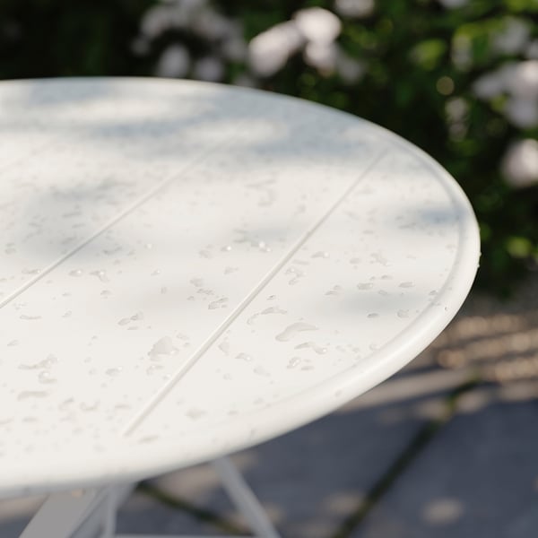 SUNDSÖ table, off-white outdoor, 65 cm