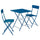 SUNDSÖ - SUNDSÖ Table and 2 folding chairs, outdoor dark blue/dark blue, 65x65 cm