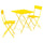 SUNDSÖ - SUNDSÖ Table and 2 folding chairs, outdoor bright yellow/bright yellow, 65x65 cm