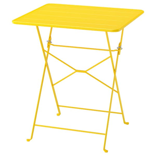 SUNDSÖ - Table, canary yellow outdoor,65x65 cm