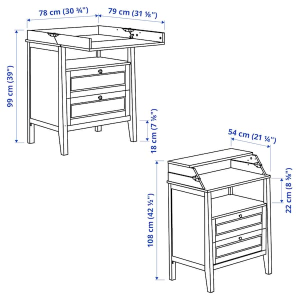 Ikea SUNDVIK - Changing table/chest of drawers, white