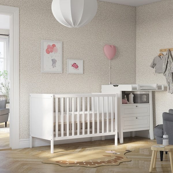 Ikea SUNDVIK Cot- white 60x120 cm ,