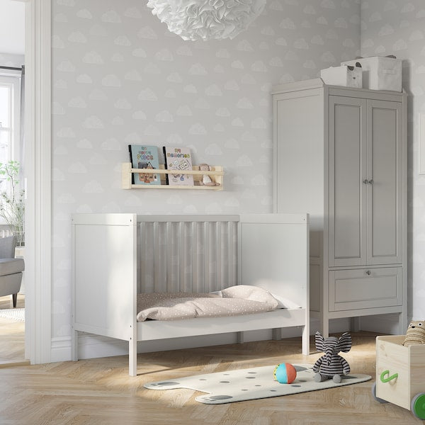 SUNDVIK Cot - grey 60x120 cm , 60x120 cm