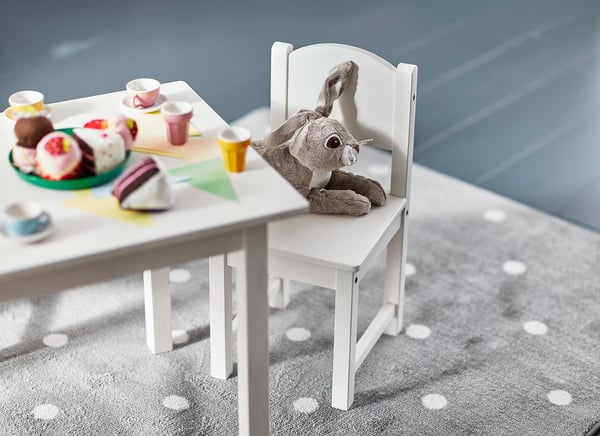 SUNDVIK children's table, white, 76x50 cm
