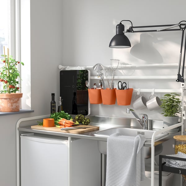 SUNNERSTA container, bright orange, 12x11 cm