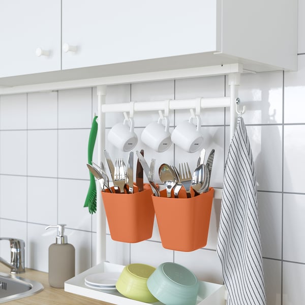 SUNNERSTA container, bright orange, 12x11 cm