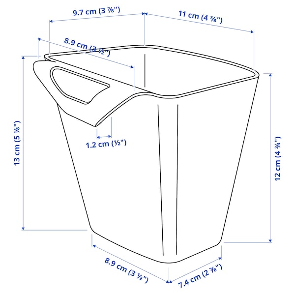 SUNNERSTA - Container, white, 12x11 cm