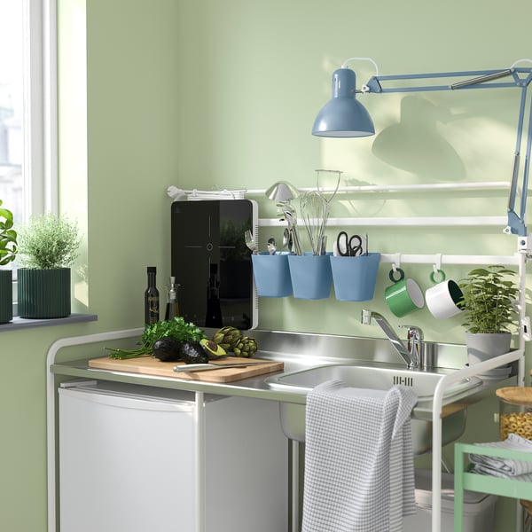 SUNNERSTA container, blue-grey, 12x11 cm