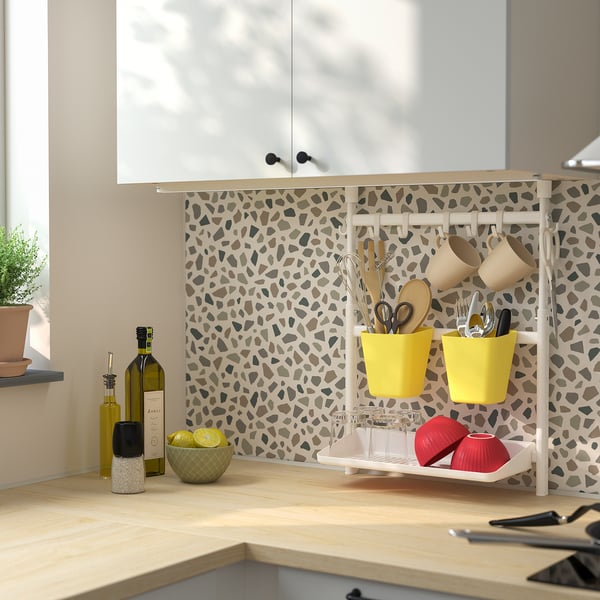 SUNNERSTA - SUNNERSTA Adjustable rack with hooks