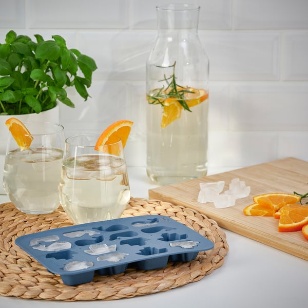 SURSÖT ice cube tray, dark blue, 20x14.5 cm