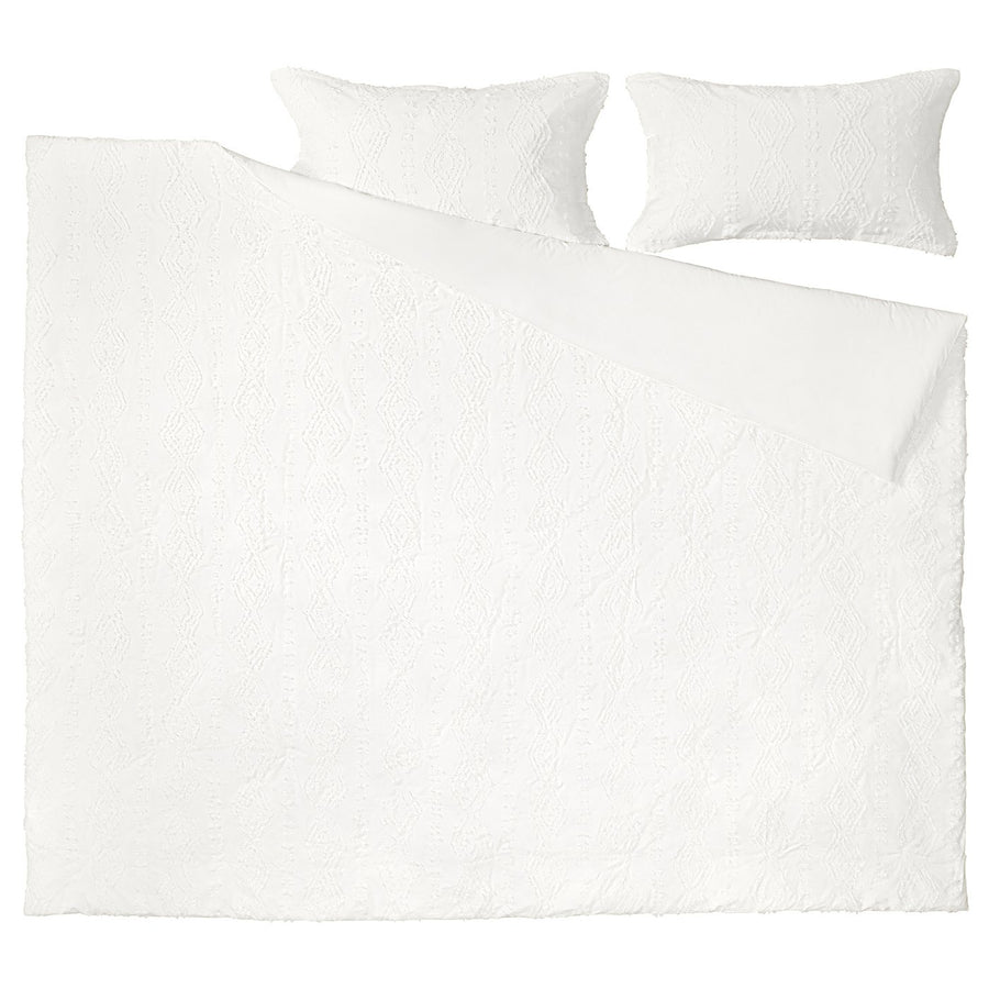 SVÄMNIL comforter set, white, 240x220/50x80 cm