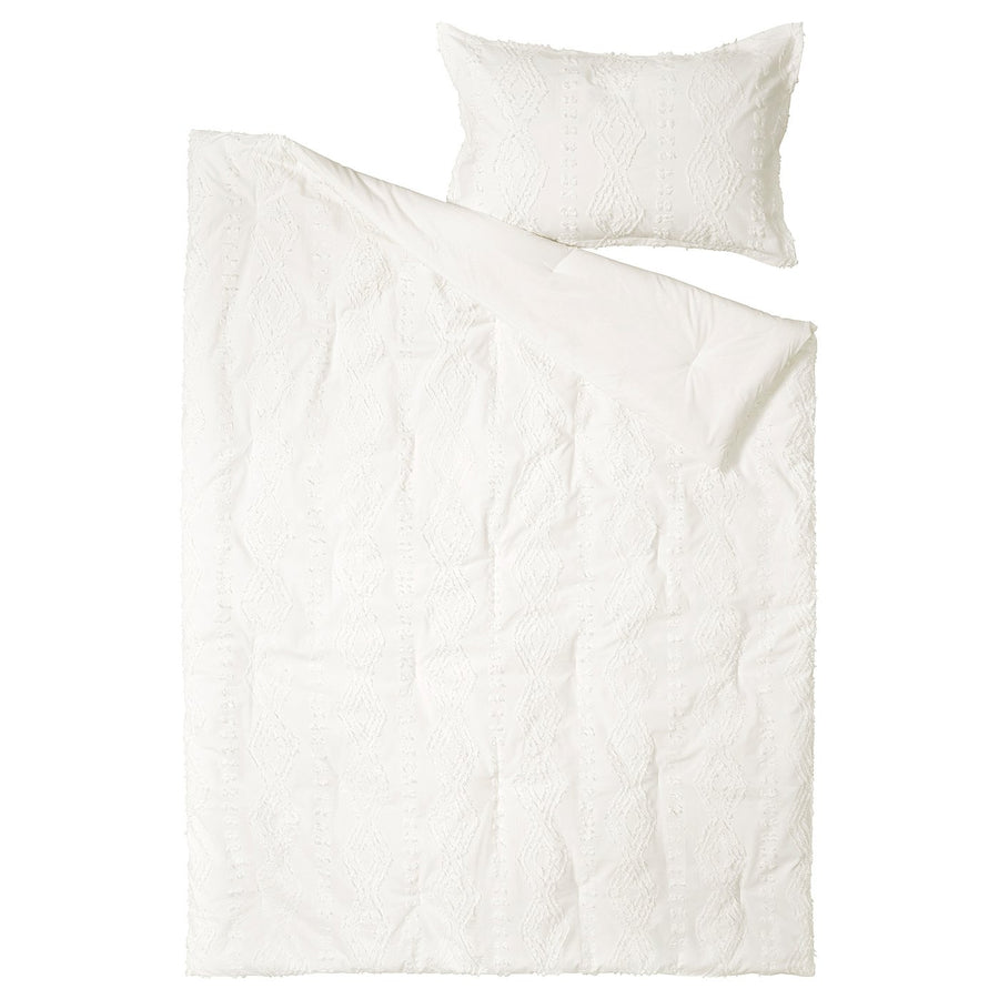SVÄMNIL comforter set, white, 150x200/50x80 cm