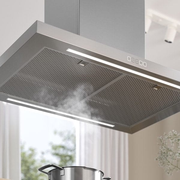 Ikea SVÄVANDE Ceiling suction hood - stainless steel 90 cm , 90 cm