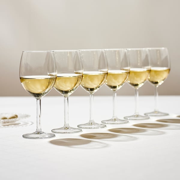 SVALKA wine glass, clear glass, 30 cl, 6 pack