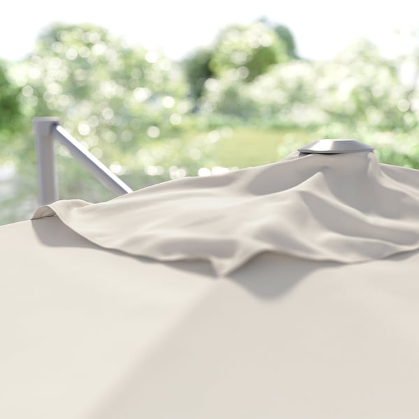 SVALÖN - SVALÖN Parasol, hanging, light grey-beige, 300x200 cm
