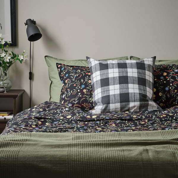 SVAMPFLY cushion cover, anthracite, 50x50 cm