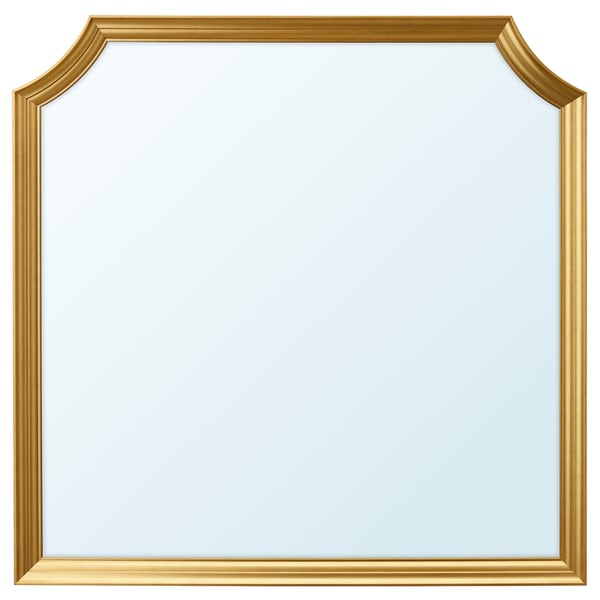 SVANSELE mirror, gold-colour, 78x78 cm