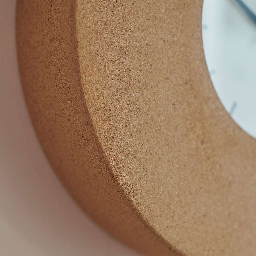 SVARTGÖK wall clock, cork, 38 cm