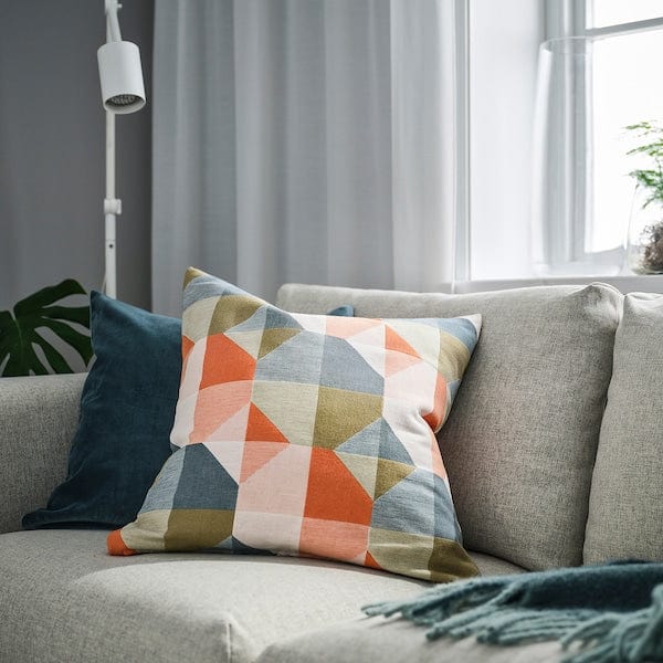 Ikea SVARTHÖ - Cushion cover, orange/fantasy,50x50 cm-205.881.36