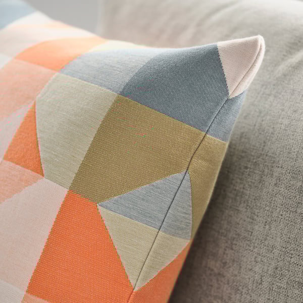 SVARTHÖ - SVARTHÖ Cushion cover, orange/multicolour, 50x50 cm