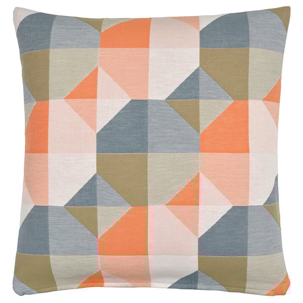 SVARTHÖ - SVARTHÖ Cushion cover, orange/multicolour, 50x50 cm
