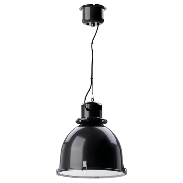 SVARTNORA - SVARTNORA Pendant lamp, black, 38 cm