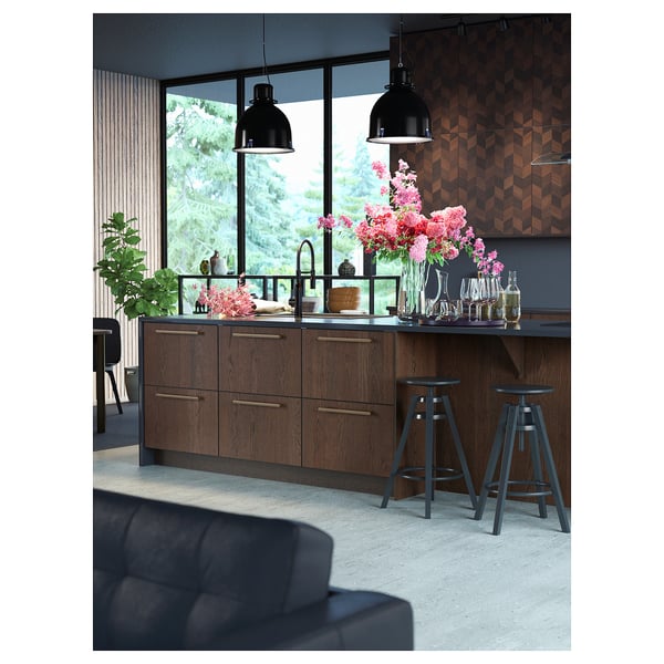 SVARTNORA - SVARTNORA Pendant lamp, black, 38 cm