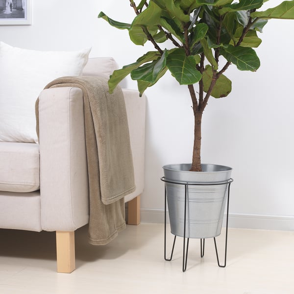 SVARTPEPPAR plant stand, in/outdoor black, 32 cm