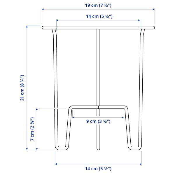 SVARTPEPPAR - Plant stand, in/outdoor black, 21 cm