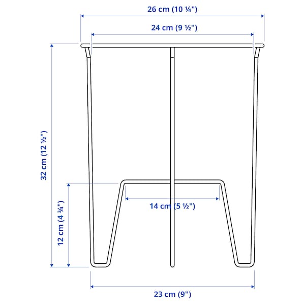 SVARTPEPPAR - Plant stand, in/outdoor black, 32 cm