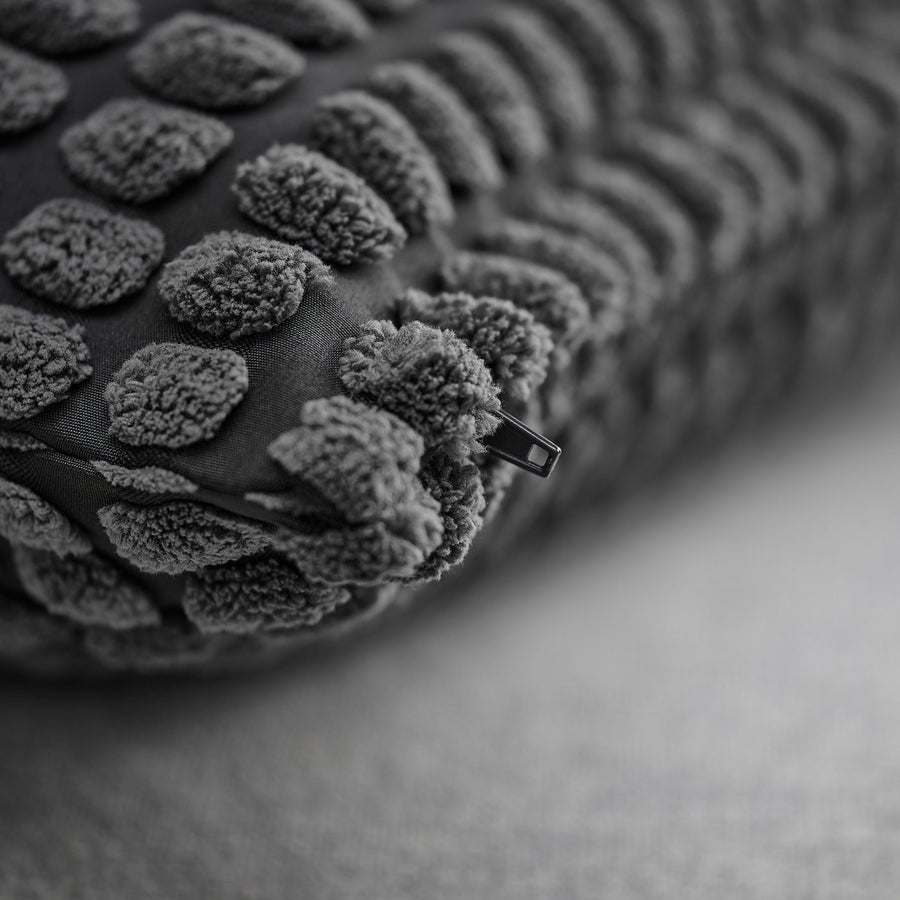 SVARTPOPPEL cushion cover, anthracite, 50x50 cm