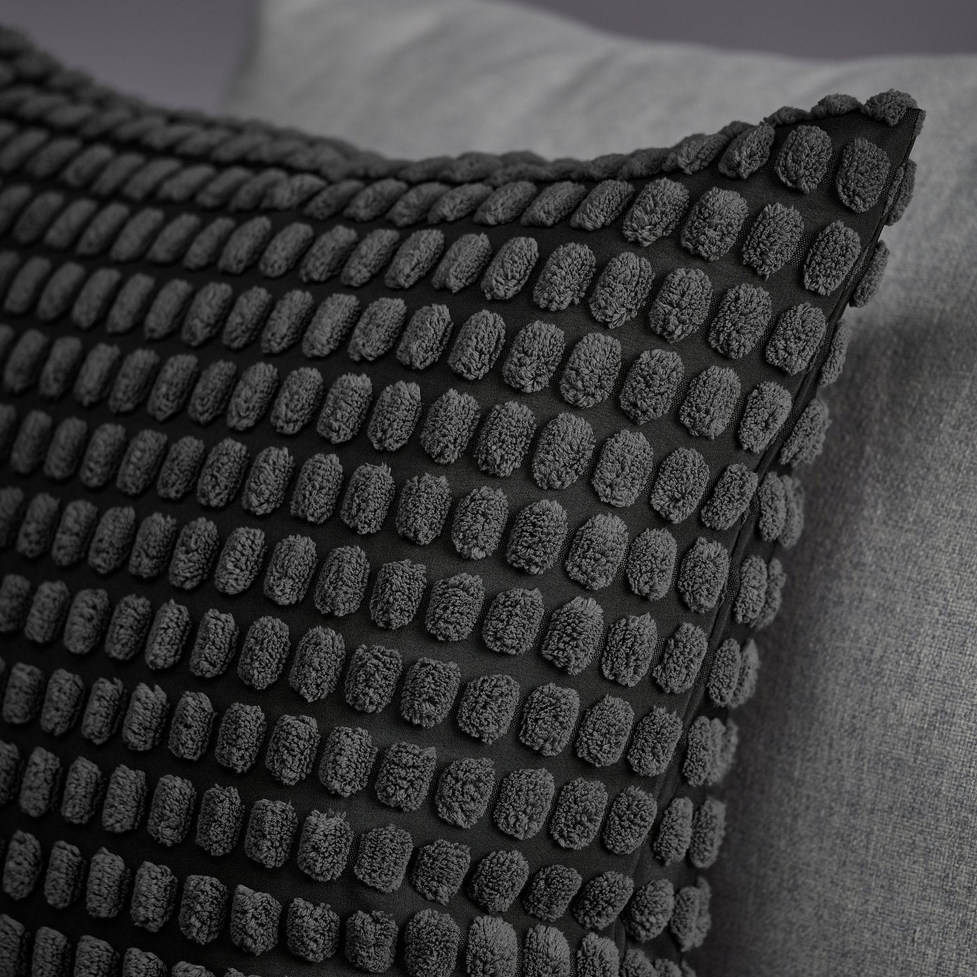 SVARTPOPPEL cushion cover, anthracite, 50x50 cm