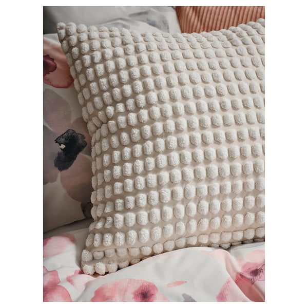 SVARTPOPPEL - SVARTPOPPEL Cushion cover, off-white, 50x50 cm