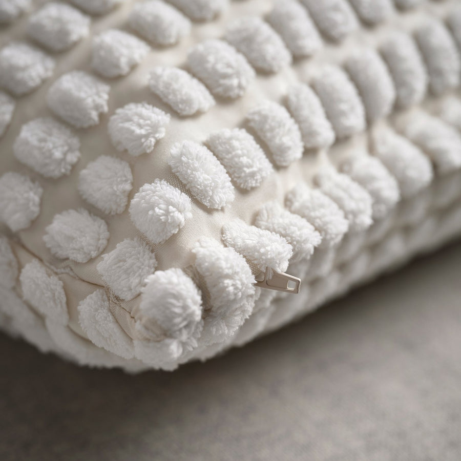SVARTPOPPEL cushion cover, off-white, 40x58 cm