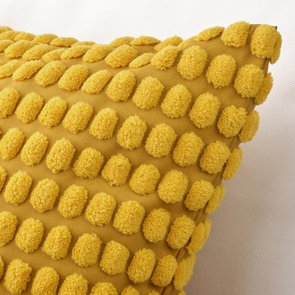 SVARTPOPPEL cushion cover, yellow, 65x65 cm