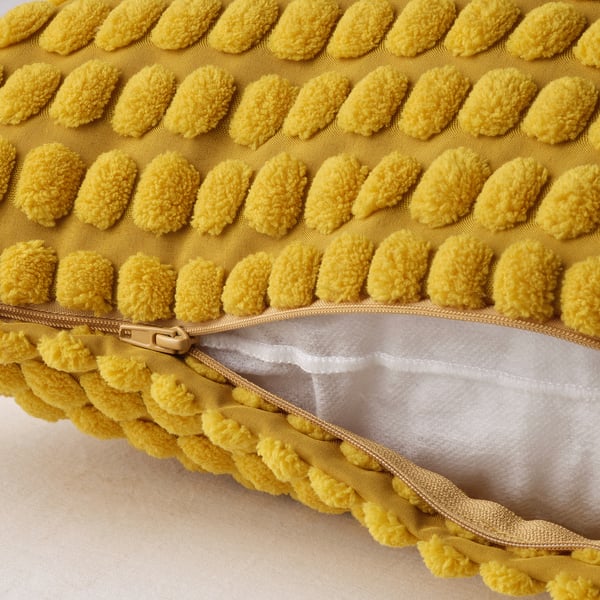 SVARTPOPPEL cushion cover, yellow, 65x65 cm