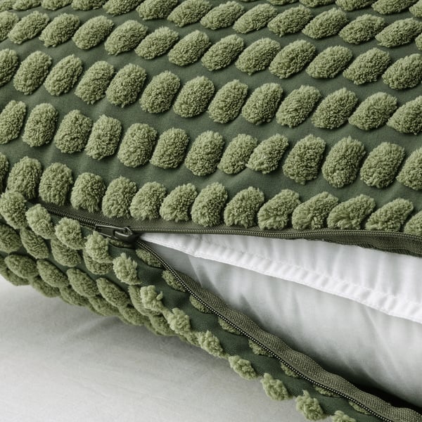 SVARTPOPPEL - SVARTPOPPEL Cushion cover, green-yellow, 65x65 cm