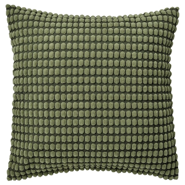 SVARTPOPPEL - SVARTPOPPEL Cushion cover, green-yellow, 65x65 cm