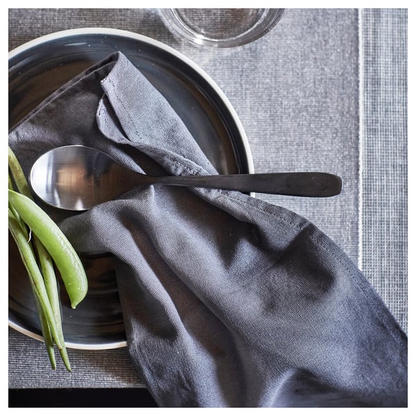 SVARTSENAP table-runner, grey, 35x130 cm