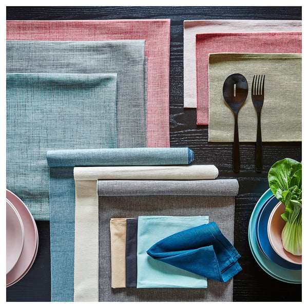 SVARTSENAP table-runner, grey, 35x130 cm