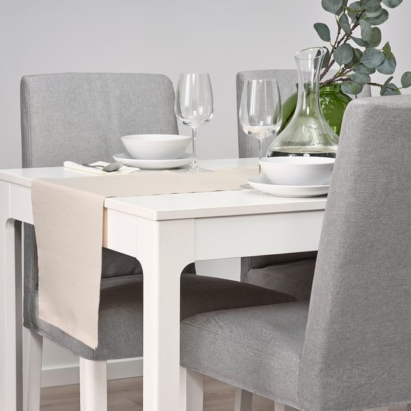 SVARTSENAP table-runner, natural, 35x130 cm