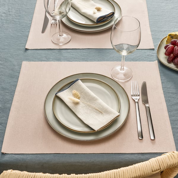 SVARTSENAP place mat, natural, 35x45 cm