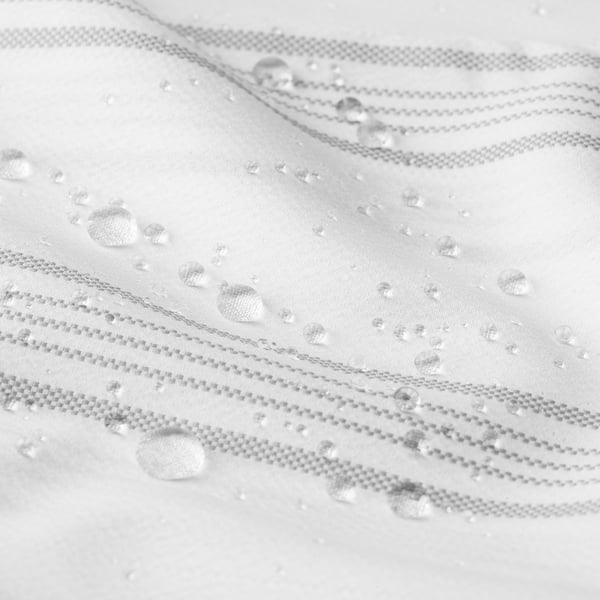 SVARTSTARR - Shower Curtain, White/Grey, 180x200 cm ,