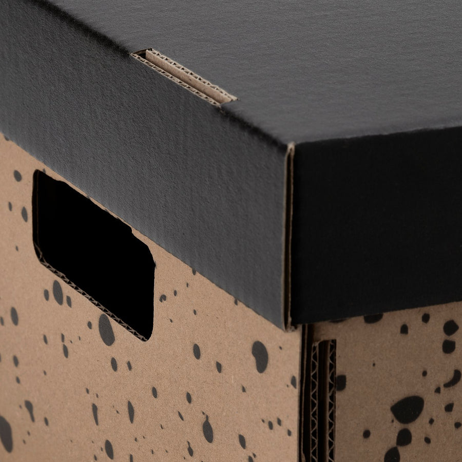SVARTTRÄDA box with lid, 25x35x16 cm, 2 pack