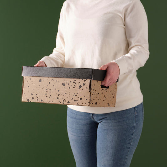 SVARTTRÄDA box with lid, 25x35x16 cm, 2 pack